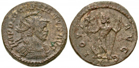 Diocletian. A.D. 284-305. BI antoninianus (22.5 mm, 4.59 g, 7 h). Lugdunum mint, struck A.D. 291-292. IMP DIOCLETIANVS AVG, radiate, helmeted and cuir...