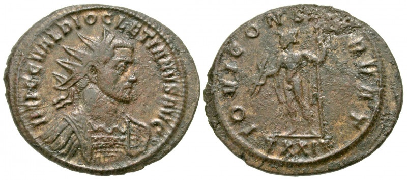 Diocletian. A.D. 284-305. AE antoninianus (24.7 mm, 4.10 g, 5 h). Ticinum mint, ...