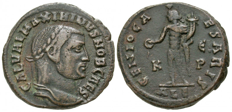 Maximinus II Daza. As Caesar, A.D. 305-308. AE follis (24.9 mm, 6.07 g, 6 h). Al...
