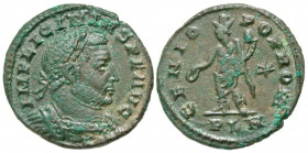 Licinius I. A.D. 308-324. AE follis (23.1 mm, 4.44 g, 7 h). London mint, struck A.D. 311-312. IMP LICINIVS P F AVG, laureate and cuirassed bust of Lic...