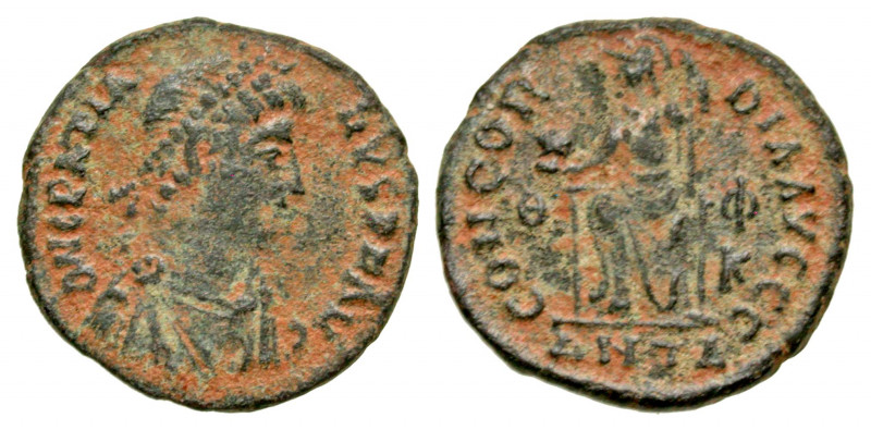 Gratian. A.D. 367-383. AE (17.4 mm, 2.52 g, 5 h). Antioch mint, struck A.D. 378-...