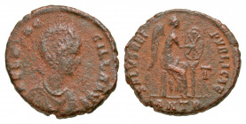 Aelia Flaccilla. Augusta, A.D. 379-386/8. AE majorina (22.5 mm, 5.82 g, 11 h). Antioch mint, struck A.D. 383-386. AEL FLACCILLA AVG, diademed and drap...