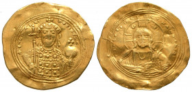 Constantine VIII. 1025-1028. AV histamenon nomisma (27.8 mm, 4.35 g, 6 h). Constantinople mint. IhS XIS RЄX RЄgNANTInm, nimbate bust of Christ facing ...