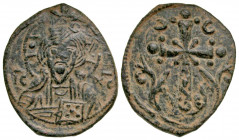 Nicephorus III Botaniates. 1078-1081. AE follis (24.4 mm, 5.43 g, 6 h). Constantinople mint, Struck 1080-1085. nimbate bust of Christ facing wearing p...