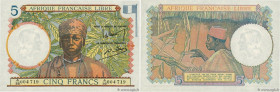 Country : FRENCH EQUATORIAL AFRICA 
Face Value : 5 Francs  
Date : (1941) 
Period/Province/Bank : Afrique Française Libre 
Catalogue reference : P.6a ...