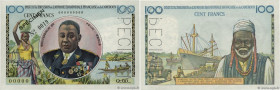 Country : FRENCH EQUATORIAL AFRICA 
Face Value : 100 Francs Spécimen 
Date : (1957) 
Period/Province/Bank : Institut d'émission de l'A.E.F. et du Came...