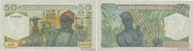 Country : FRENCH WEST AFRICA (1895-1958) 
Face Value : 50 Francs  
Date : 05 octobre 1955 
Period/Province/Bank : Institut d'émission de l'A.O.F. et d...