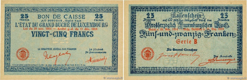 Country : LUXEMBOURG 
Face Value : 25 Francs  
Date : 1919 
Period/Province/Bank...