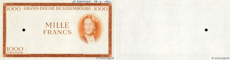 Country : LUXEMBOURG 
Face Value : 1000 Francs Épreuve 
Date : (1982) 
Period/Pr...