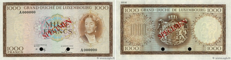 Country : LUXEMBOURG 
Face Value : 1000 Francs Spécimen 
Date : (1982) 
Period/P...