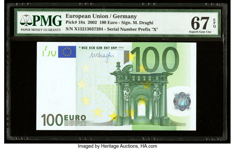 European Union Central Bank, Germany 100 Euro 2002 Pick 18x PMG Superb Gem Unc 6...