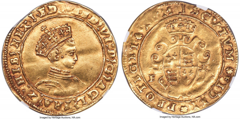 Edward VI (1547-1553) gold 1/2 Sovereign ND (1549) AU53 NGC, Tower mint, Arrow m...