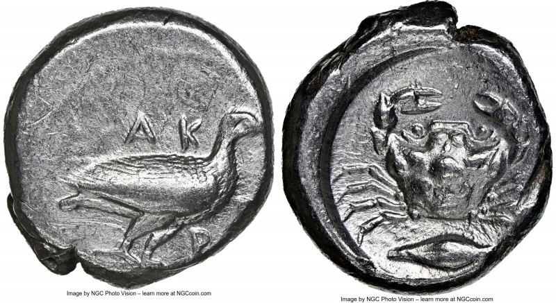 SICILY. Acragas. Ca. 500-470 BC. AR didrachm (19mm, 8.53 gm, 5h). NGC XF 4/5 - 4...
