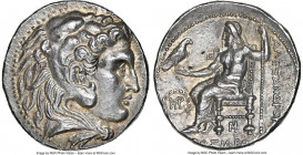 MACEDONIAN KINGDOM. Alexander III the Great (336-323 BC). AR tetradrachm (26mm, 17.11 gm, 6h). NGC Choice AU 5/5 - 4/5, Fine Style. Early posthumous i...