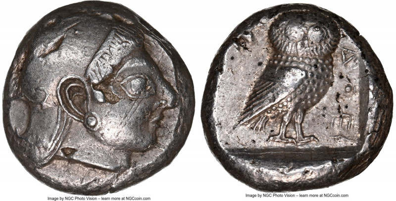 ATTICA. Athens. Ca. 510/500-480 BC. AR tetradrachm (22mm, 17.33 gm, 5h). NGC XF ...