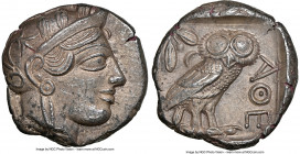 ATTICA. Athens. Ca. 440-404 BC. AR tetradrachm (24mm, 17.18 gm, 8h). NGC MS 5/5 - 4/5. Mid-mass coinage issue. Head of Athena right, wearing earring, ...