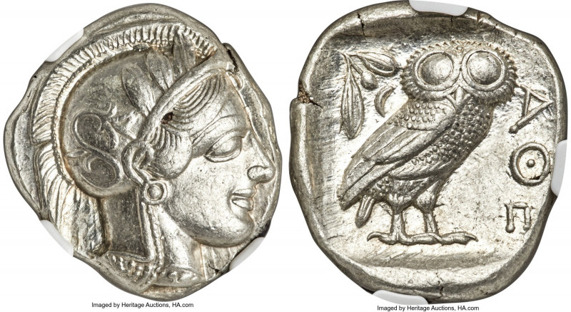 ATTICA. Athens. Ca. 440-404 BC. AR tetradrachm (25mm, 17.18 gm, 1h). NGC Choice ...