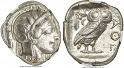 ATTICA. Athens. Ca. 440-404 BC. AR tetradrachm (25mm, 17.18 gm, 1h). NGC Choice AU S 5/5 - 5/5, Full Crest. Mid-mass coinage issue. Head of Athena rig...