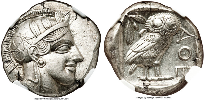 ATTICA. Athens. Ca. 440-404 BC. AR tetradrachm (25mm, 17.15 gm, 12h). NGC Choice...