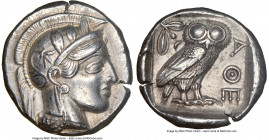ATTICA. Athens. Ca. 440-404 BC. AR tetradrachm (24mm, 17.18 gm, 4h). NGC AU S 5/5 - 5/5, Full Crest. Mid-mass coinage issue. Head of Athena right, wea...