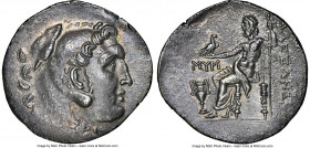 AEOLIS. Myrina. Ca. 188-170 BC. AR tetradrachm (33mm, 16.65 gm, 1h). NGC Choice AU 4/5 - 2/5. Posthumous issue in the name and types of Alexander III ...