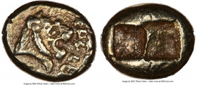 LYDIAN KINGDOM. Walwet (ca. 620-560 BC). EL sixth-stater or hecte (10mm, 2.38 gm). NGC Choice XF S 5/5 - 5/5. Lydo-Milesian standard, Sardes (?) mint....