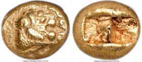 LYDIAN KINGDOM. Walwet (ca. 620-560 BC). EL sixth-stater or hecte (10mm, 2.34 gm). NGC XF 5/5 - 4/5. Lydo-Milesian standard, Sardes (?) mint. WALWET (...