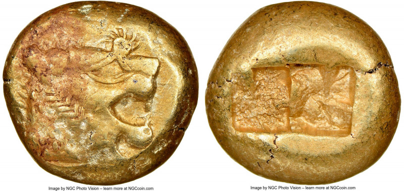 LYDIAN KINGDOM. Alyattes or Walwet (ca. 610-546 BC). EL third-stater or trite (1...