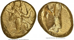 ACHAEMENID PERSIA. Darius I-Xerxes II (ca. 5th century BC). AV daric (15mm, 8.29 gm). NGC Choice AU 5/5 - 4/5. Lydo-Milesian standard. Sardes mint, ca...