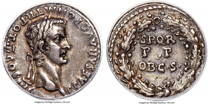 Gaius (Caligula) (AD 37-41). AR denarius (18mm, 6h). ANACS XF 40. Rome, AD 41. C...