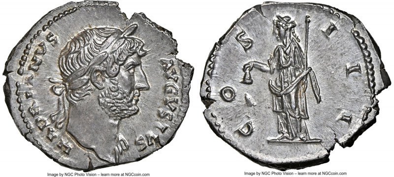 Hadrian (AD 117-138). AR denarius (20mm, 3.45 gm, 6h). NGC MS S 5/5 - 5/5. Rome,...