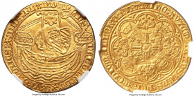 Flanders. Philip the Bold (1384-1404) Noble ND (1388-1404) AU58 NGC, Bruges mint, Hand mm, Fr-169, 7.68gm. Delm-474 (R2), Schneider-153. (hand) P | hS...