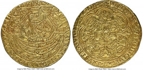 Flanders. Anonymous gold Imitative Noble 1582 AU Details (Cleaned) NGC, Ghent mint, Fr-242, Delm-532 (R2), Schneider-203. 6.76gm. Struck by the autono...