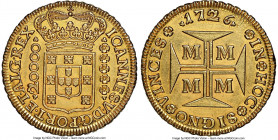 João V gold 20000 Reis 1726-M UNC Details (Cleaned) NGC, Minas Gerais mint, KM117, LMB-250. One of the largest gold coins ever minted for circulation ...