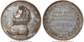 Pedro I silver "Foundation of the Academy of Fine Arts" Medal 1826 MS61 NGC, VC-24, Meili-6. 44mm. Produced by artist Zepherin Ferrez (1797-1851), a m...