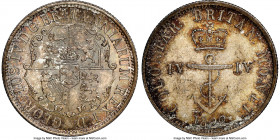 British Colony. George IV "Anchor Money" 1/4 Dollar 1822/1 MS65 NGC, KM3, Br-858, NC-1B3. Narrow 8, overdate variety. Lustrous fields, graced by gray ...