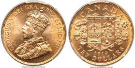 George V gold 10 Dollars 1914 MS63 PCGS, Ottawa mint, KM27. Shiny, lustrous surfaces.

HID09801242017

© 2020 Heritage Auctions | All Rights Reser...