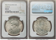 Republic Yuan Shih-kai Dollar Year 3 (1914) MS63 NGC, KM-Y329, L&M-63. Mostly white, satiny surfaces, boasting lustrous fields.

HID09801242017

©...