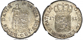 Christian VII Speciedaler 1781 MS63+ NGC, Altona mint, KM640.1, Dav-1310. A choice and fully original example of this popular type featuring a Wildman...