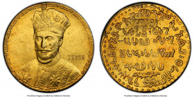 Ras Tafari Makonnen gold "Coronation" Medal EE 1921 (1928) UNC Details (Tooled) PCGS, Addis Abba mint, KM-X17, Gill-RT15. 23.19gm. Date given improper...