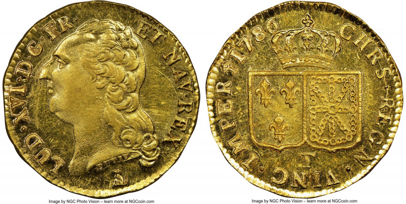 Louis XVI gold Louis d'Or 1786-T MS65 NGC, Nantes mint, KM591.14, Fr-475, Gad-36...