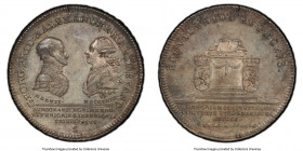Brandenburg-Ansbach. Alexander Taler MDCCLXIX (1769) S-G MS64 PCGS, KM282, Dav-1999. Struck to commemorate the union of Ansbach and Beyreuth, showing ...