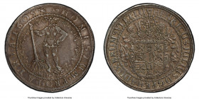 Brunswick-Wolfenbüttel. Heinrich Julius 2 Taler 1605-(o) AU53 PCGS, Zellerfeld mint, KM25.3, Dav-6286B. A seldom-offered type, presenting argent surfa...