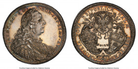 Hall. Free City Taler 1746-CGL UNC Details (Cleaned) PCGS, KM32, Dav-2279. A captivating and enigmatic specimen struck from a tiny mintage of just 800...
