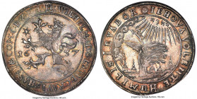 Hesse-Cassel. Wilhelm V Taler 1637-LH MS63 NGC, KM176, Dav-6759. A standout representative of this elusive and highly popular Taler issue featuring th...