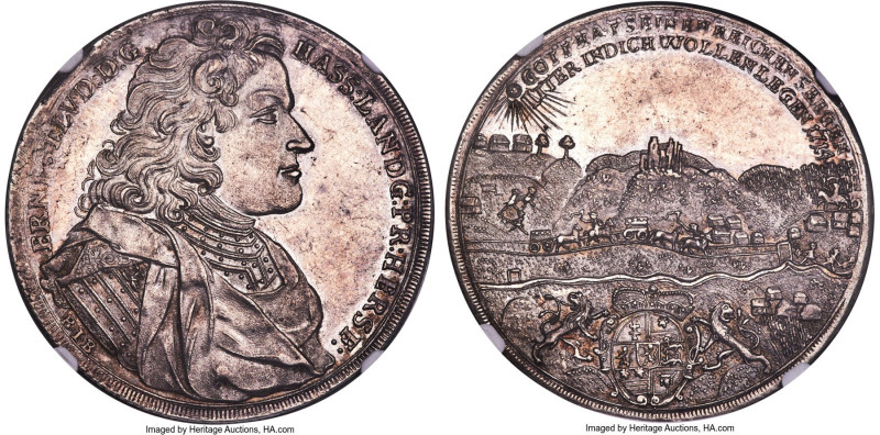 Hesse-Darmstadt. Ernst Ludwig "Mining" Taler 1714-BIB MS62+ NGC, Darmstadt mint,...