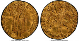 Lübeck. Free City gold Goldgulden (c. 15th Century) AU58 PCGS, Fr-1472, Behrens-66. 3.50gm A commendable piece that offers appreciable visual appeal f...
