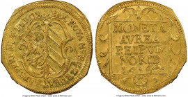 Nürnberg. Free City gold Ducat 1644/3 MS64 NGC, KM146, Fr-1828, Kellner-60. 3.47gm. A fetching gold Ducat, precisely struck upon a gleaming aurous fla...