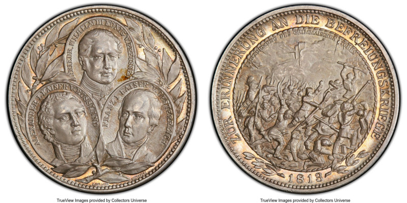 Prussia. Wilhelm II silver Specimen "Liberation 100th Anniversary" Medal 1813-Da...