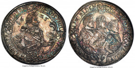 Saxe-Altenburg. Johann Philip & Three Brothers Taler 1625-WA MS65 NGC, KM320, Dav-7371A. A superior example of this "family" Taler featuring the armor...